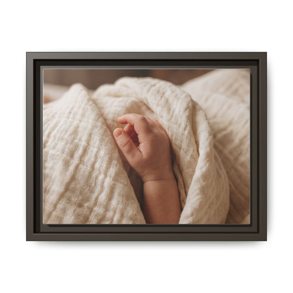 Framed Matte Canvas - Neutral Nursery — Espresso / 1.25"