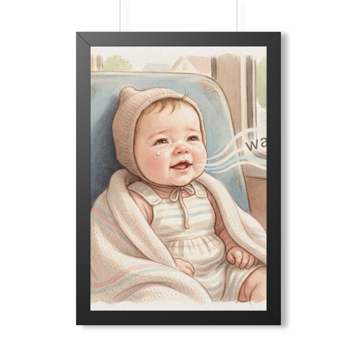 Framed Vertical Poster - Sweet Baby — Black (11×14, 12×16......