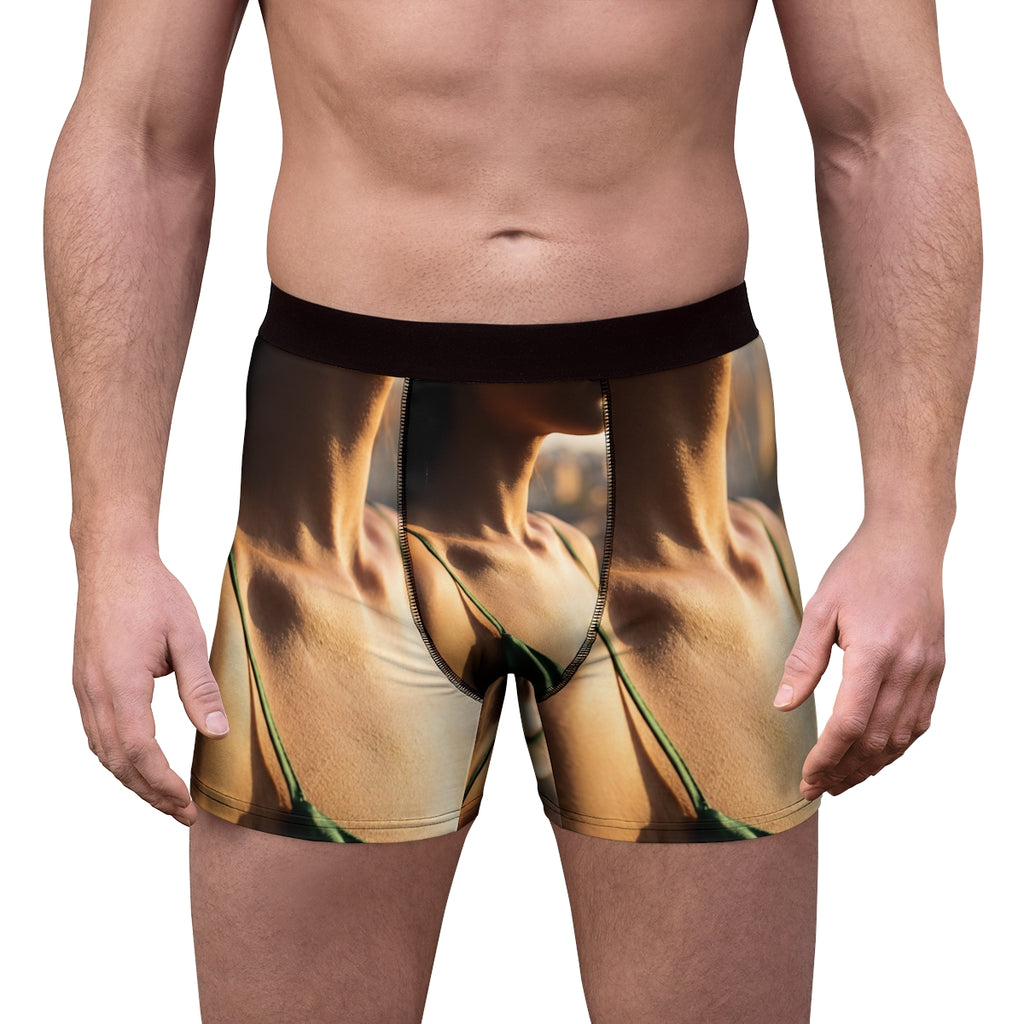 Men's Boxer Briefs - Golden Hour - Sunkissed Emerald Glow |...