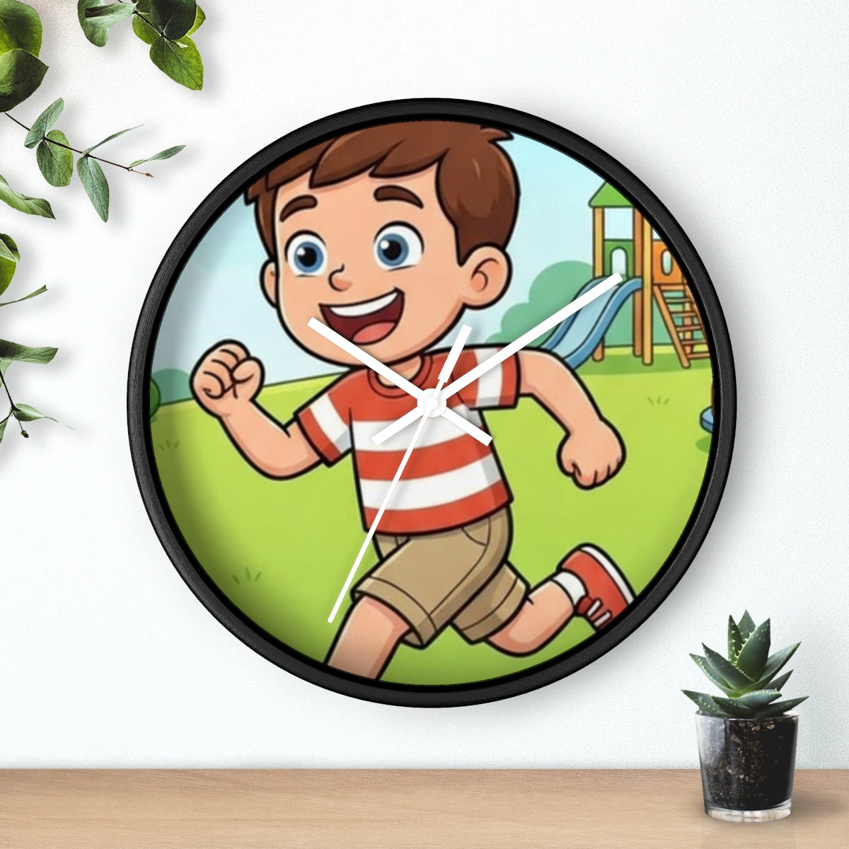 Wall Clock - Sunny Playground Playtime | Echovira Gallery