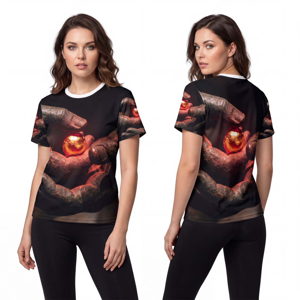 Unisex Cut & Sew Tee - Golden Ember | Echovira Gallery