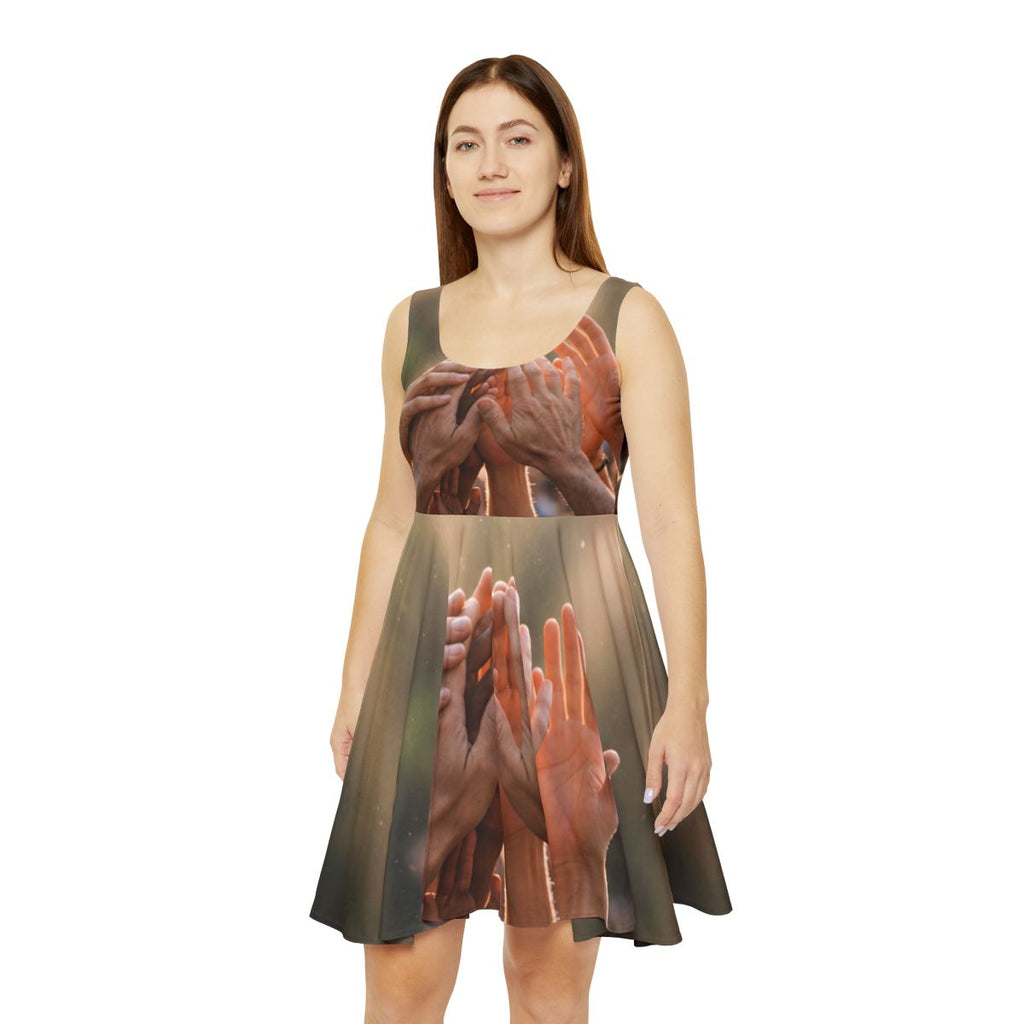Women's Skater Dress - Golden Rays of Unity Wall Art |...