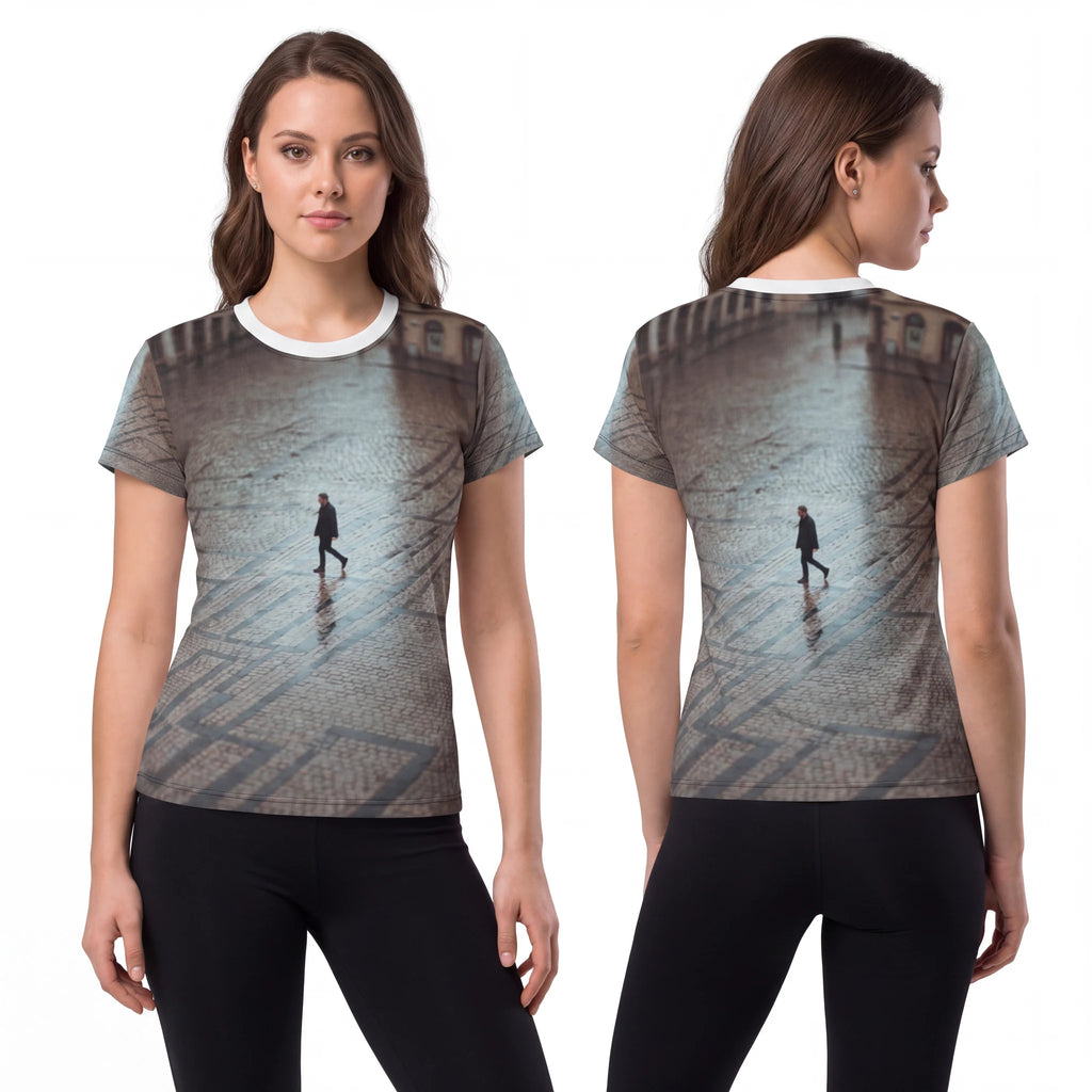 Women's Cut & Sew Tee Rainy Urban Art