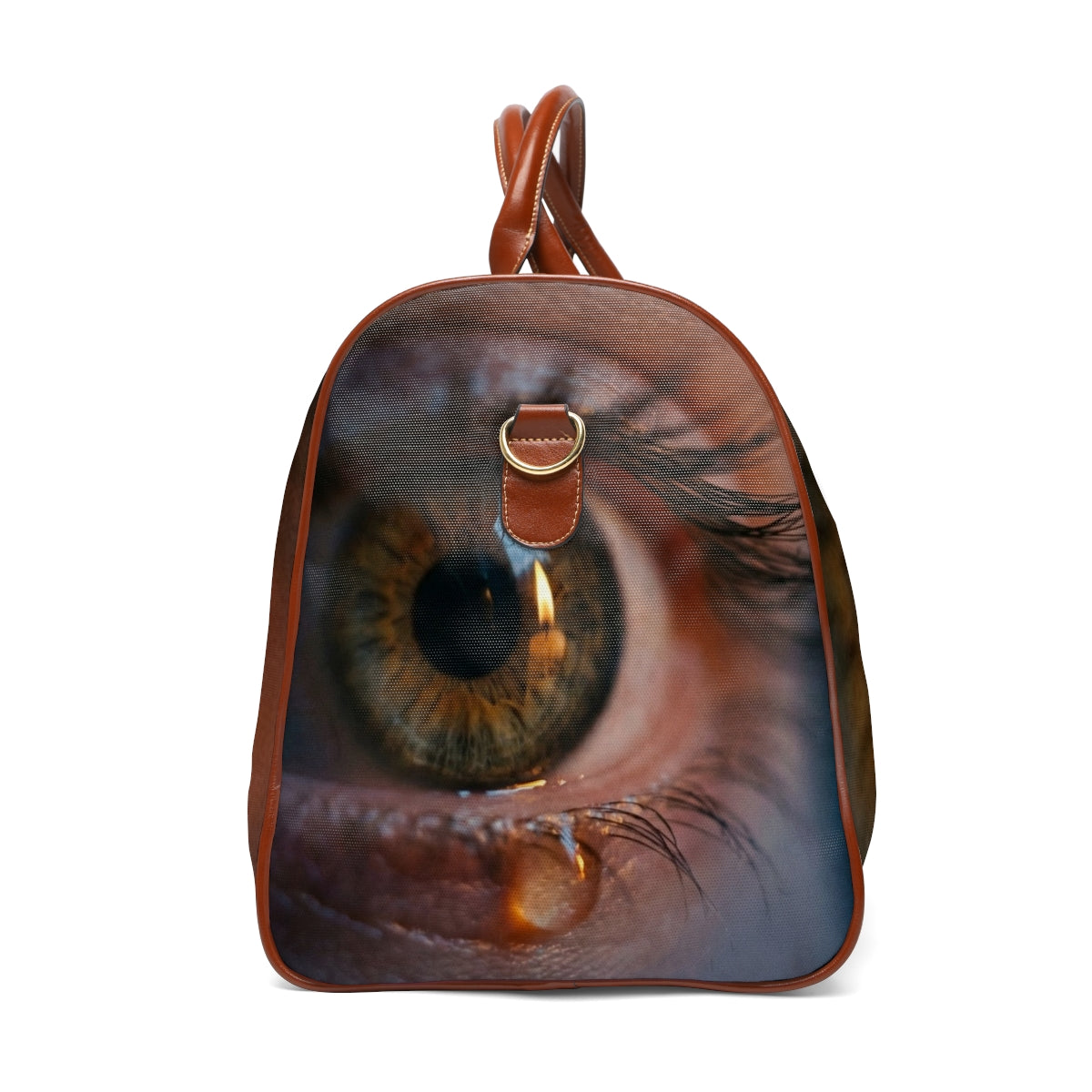Waterproof Travel Bag - Amber Iris Reflection Fine Art Print...