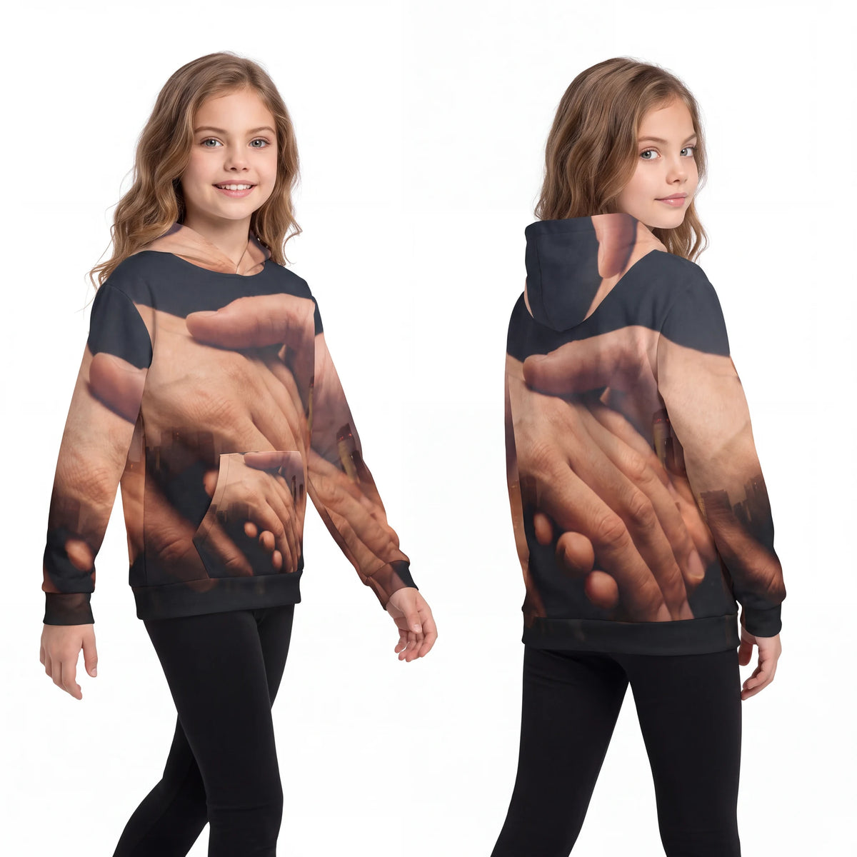 Children's Cityscape Double Exposure Hoodie