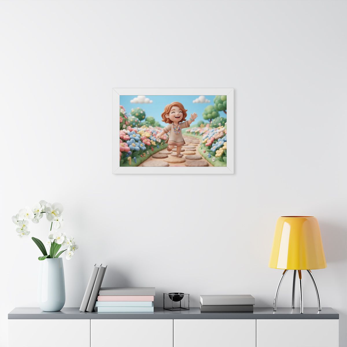 Framed Horizontal Poster - Wide Meadow — White (14×11... |...