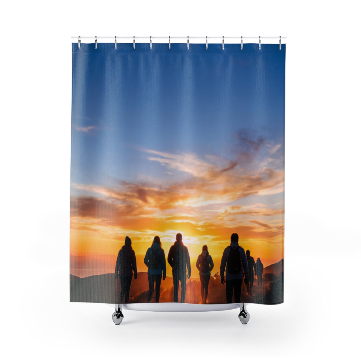 Shower Curtain - Golden Hiker Dawn