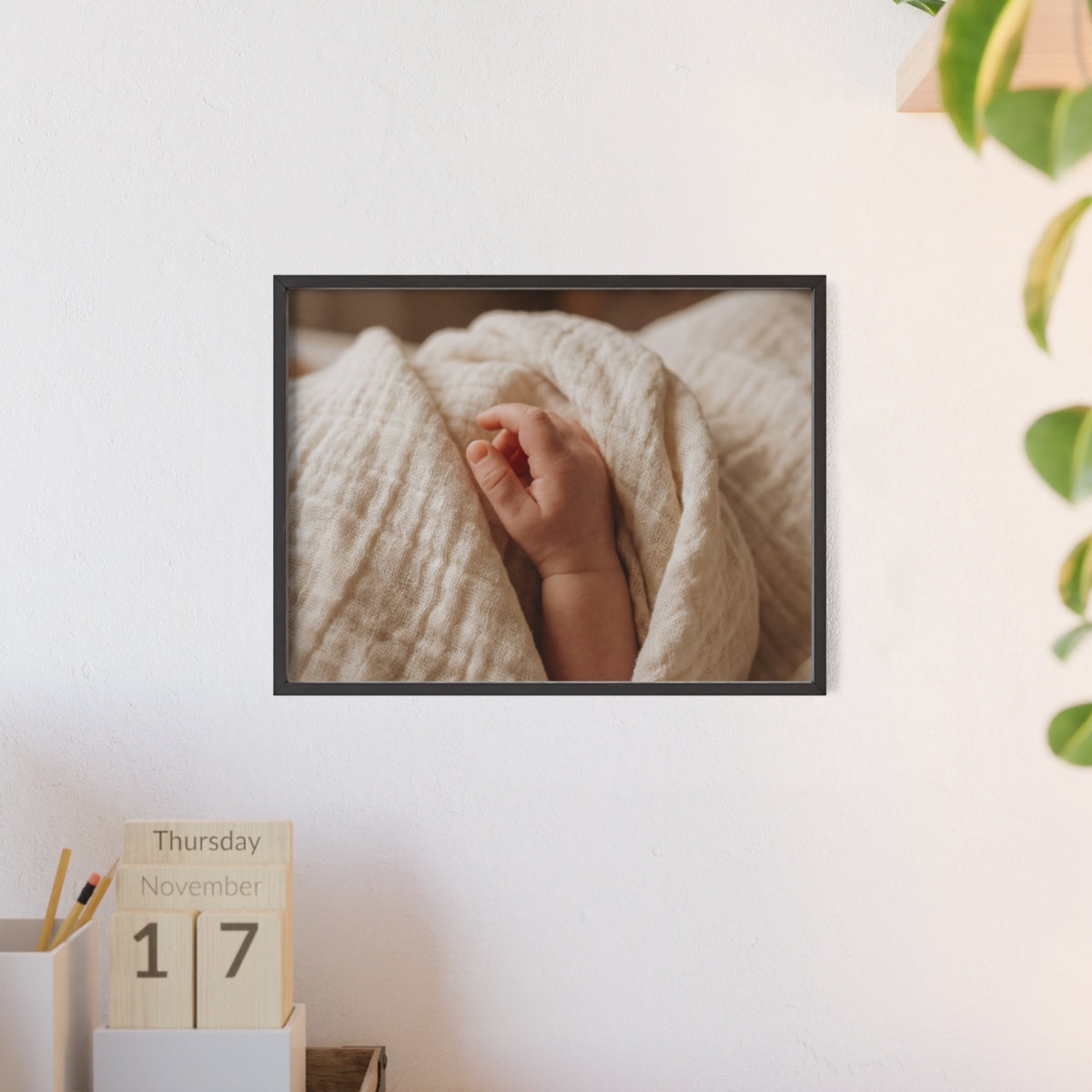 Posters with Wooden Frame - Soft Neutral Art