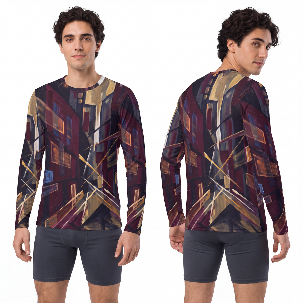 Men's Long Sleeve Shirt - Urban Velocity | Echovira Gallery