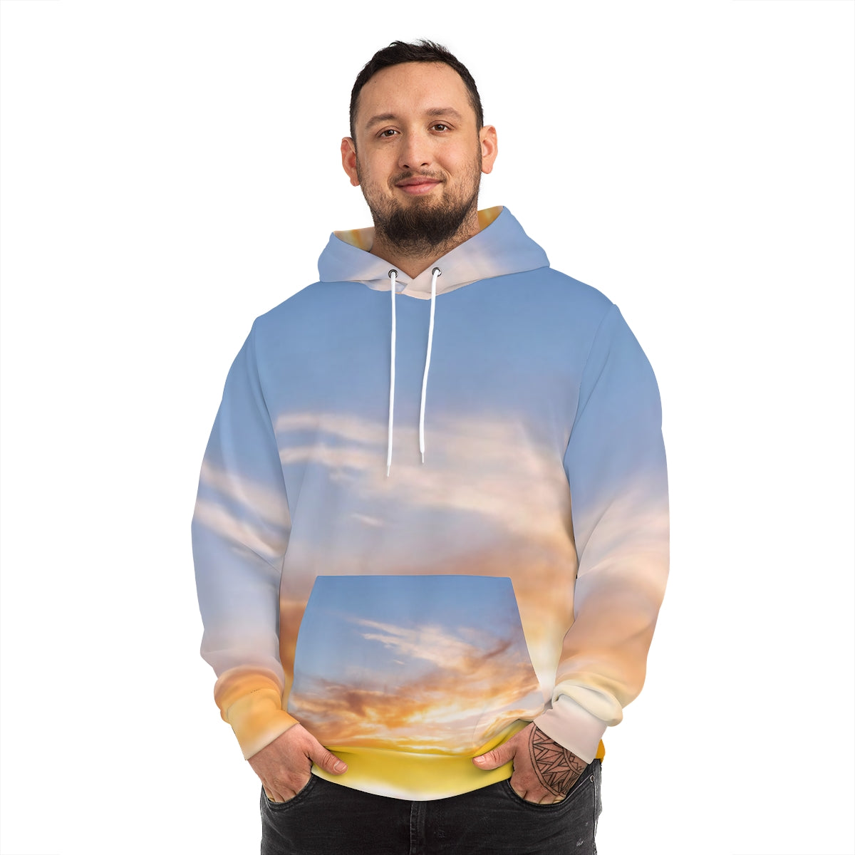 Men's Fashion Hoodie - Golden Mountain Ridge | Echovira...