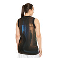Unisex Basketball Jersey - Shadowed Alleyway Mystery Art......