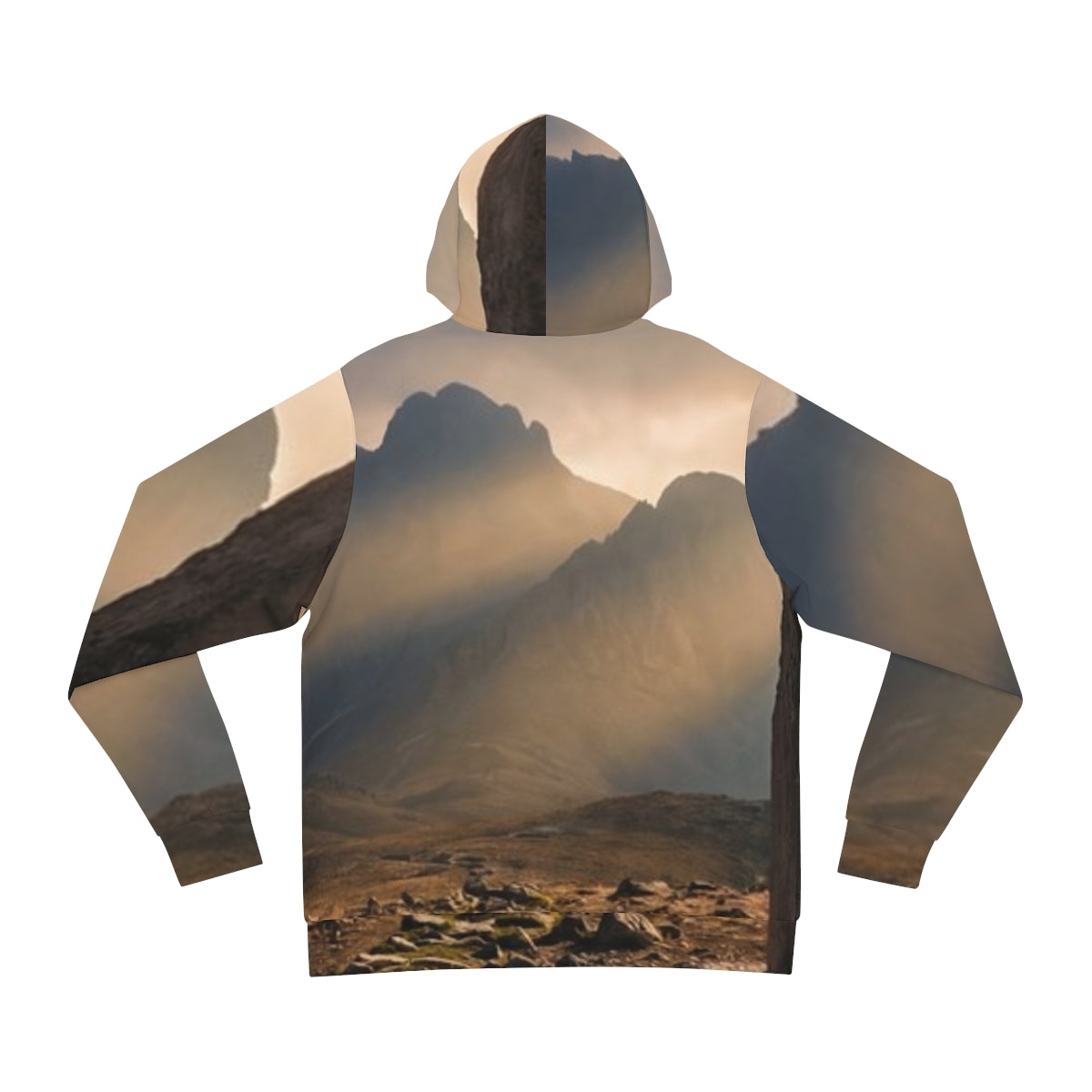 Men's Fashion Hoodie - Ancient Stone Column Mountain Sunset...