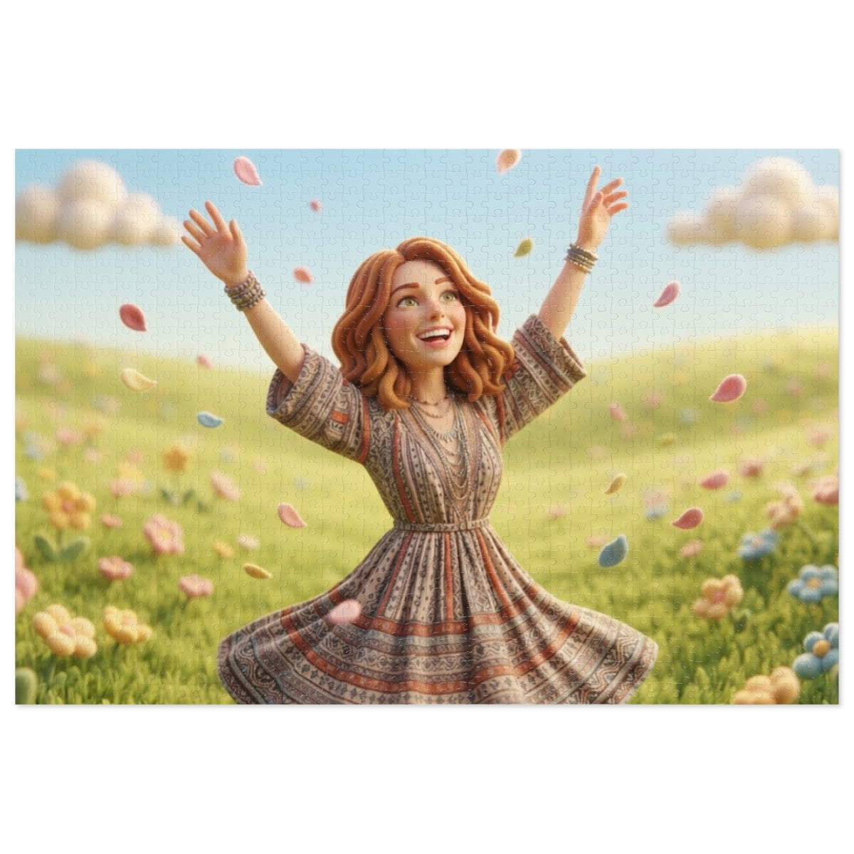 Jigsaw Puzzle with Tin - Meadow Joy (30, 110, 252, 500, 1000...