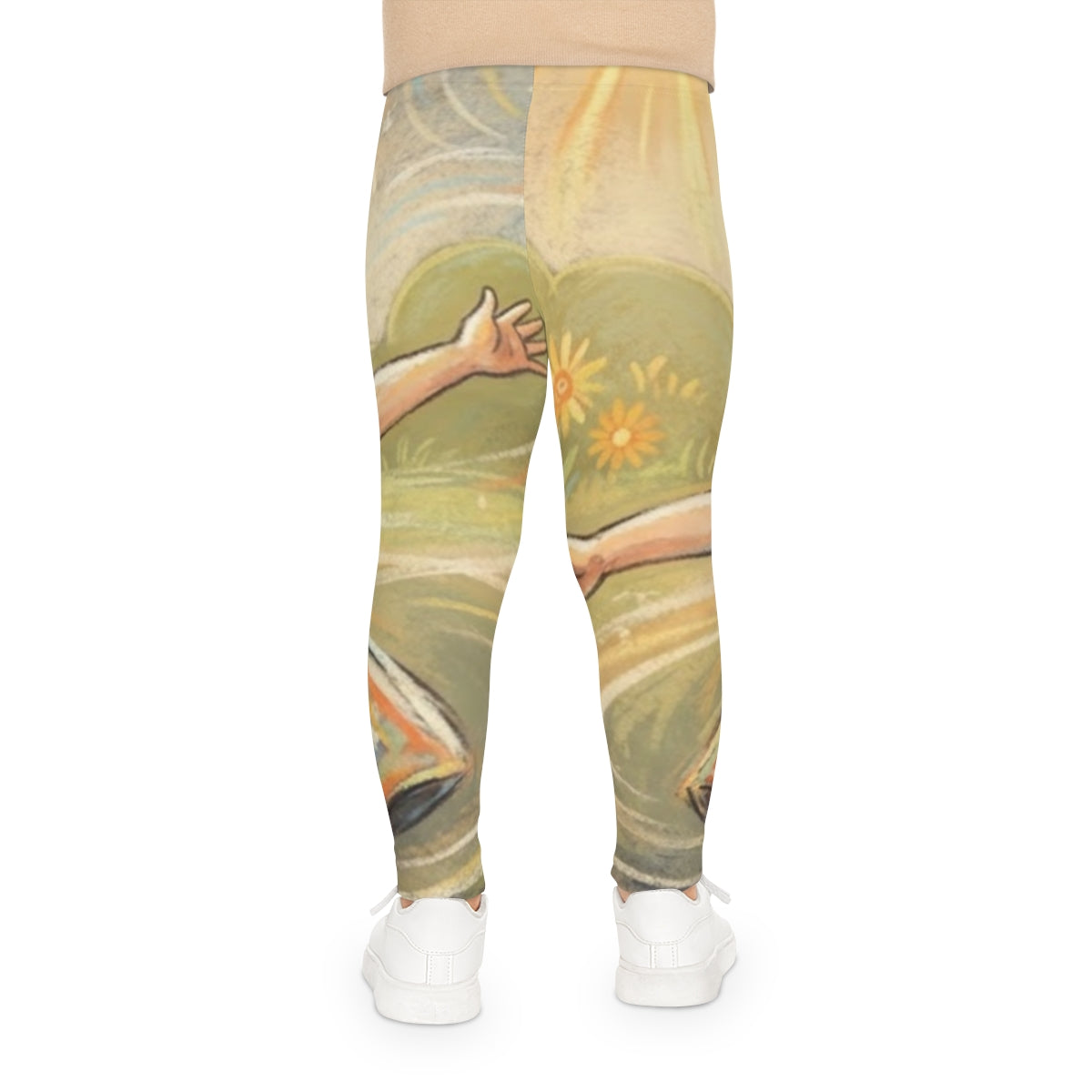 Kids Leggings - Playful Sunshine Twirl | Echovira Gallery