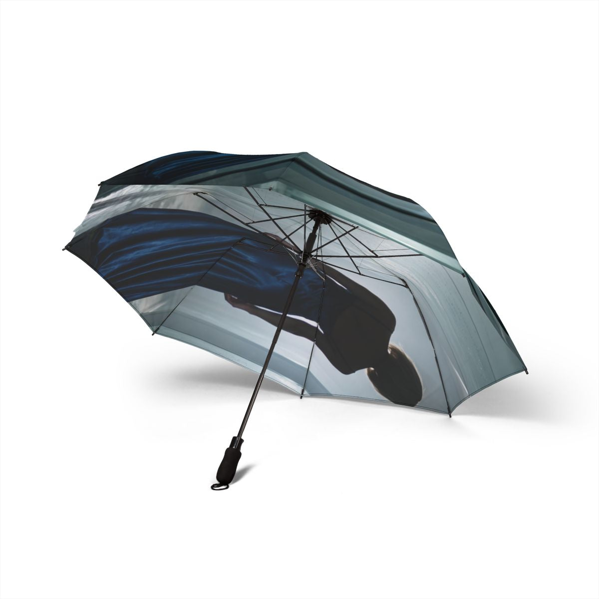 Semi-Automatic Foldable Umbrella - Nocturnal Reflection Silk...