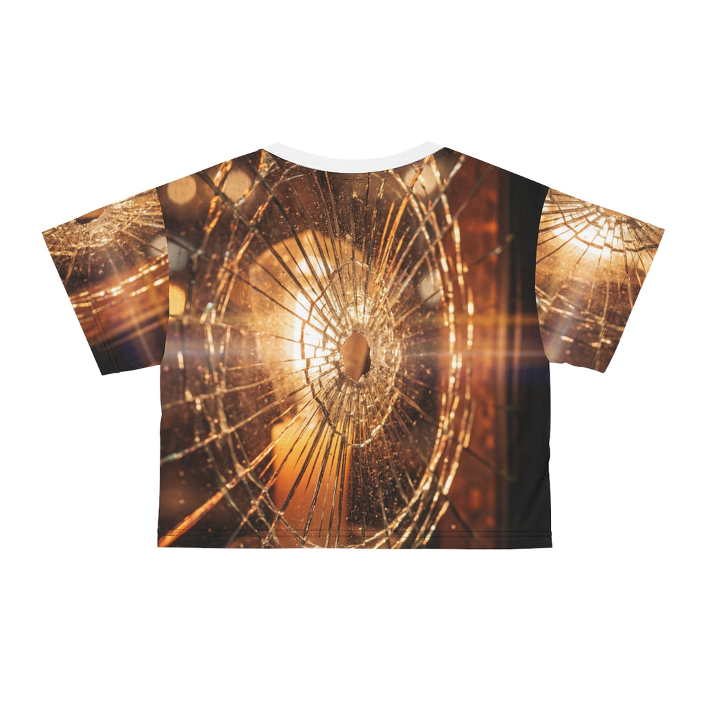 Crop Tee - Moody Amber Glow