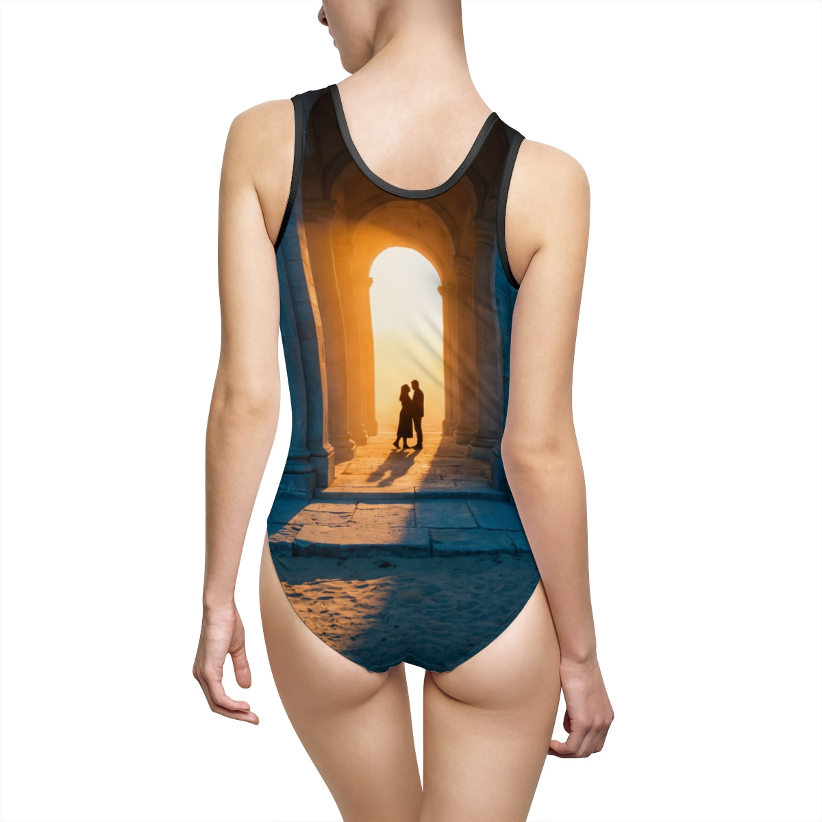 Women's Classic One-Piece Swimsuit - Sunset Colonnade |...