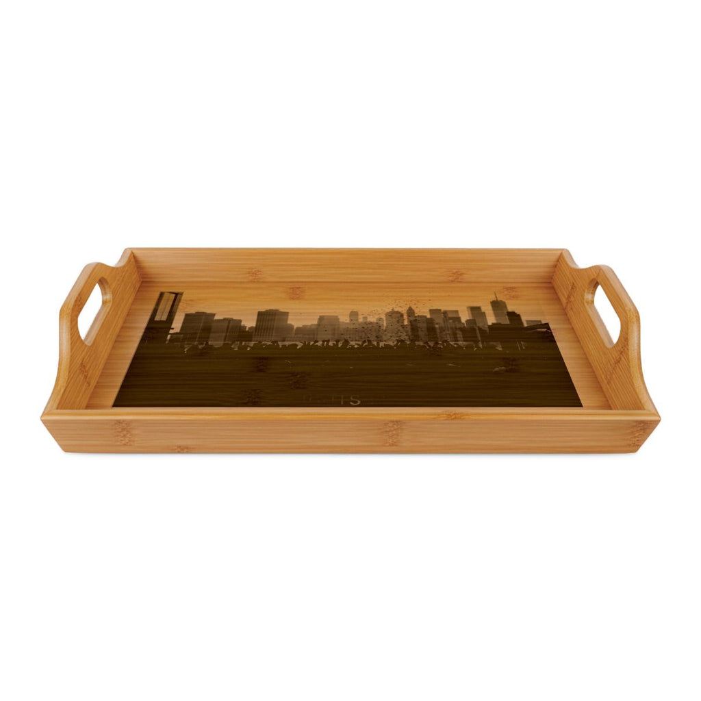 Bamboo Serving Tray - City Lights Festival | Echovira...