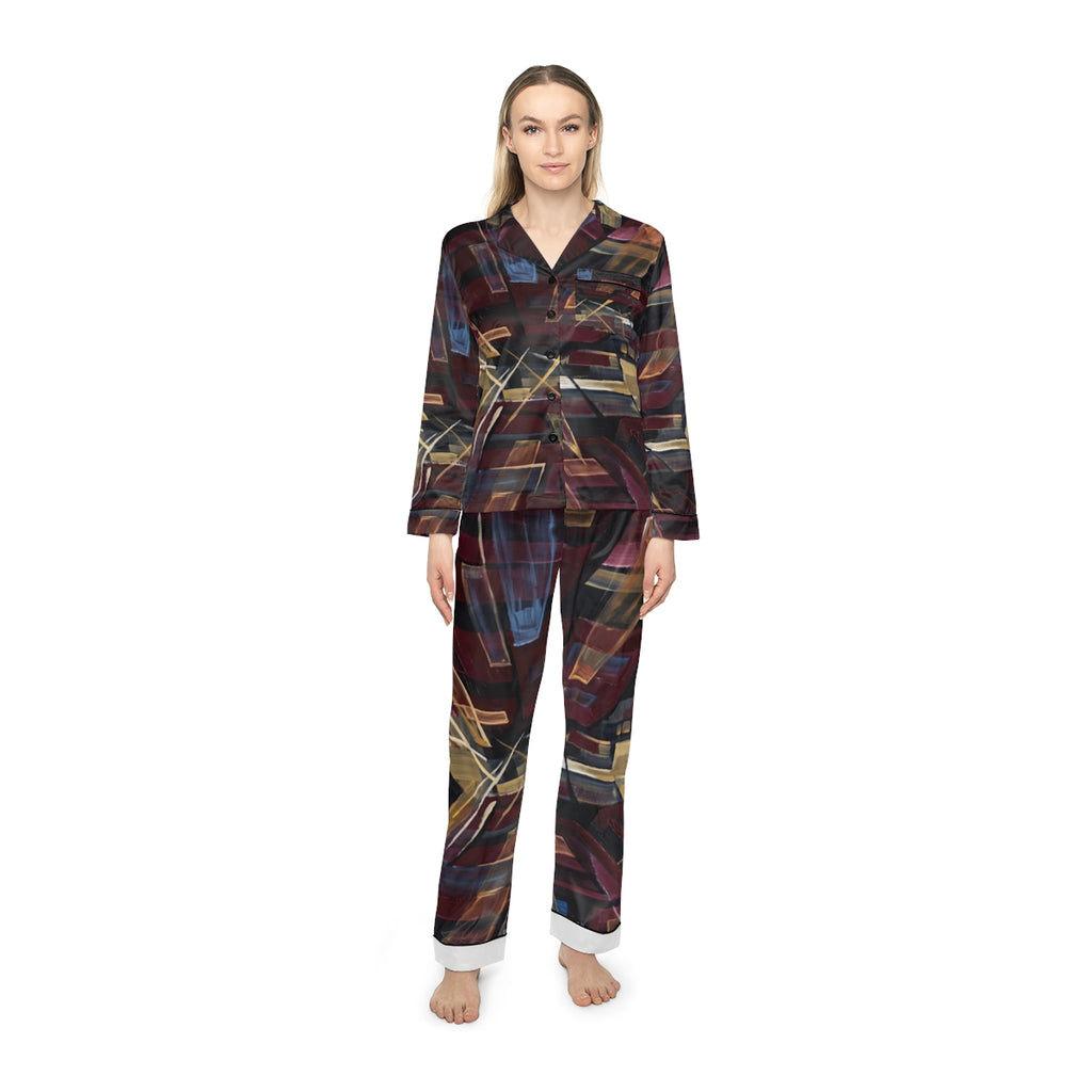 Women's Satin Pajamas - Urban Luxury | Echovira Gallery