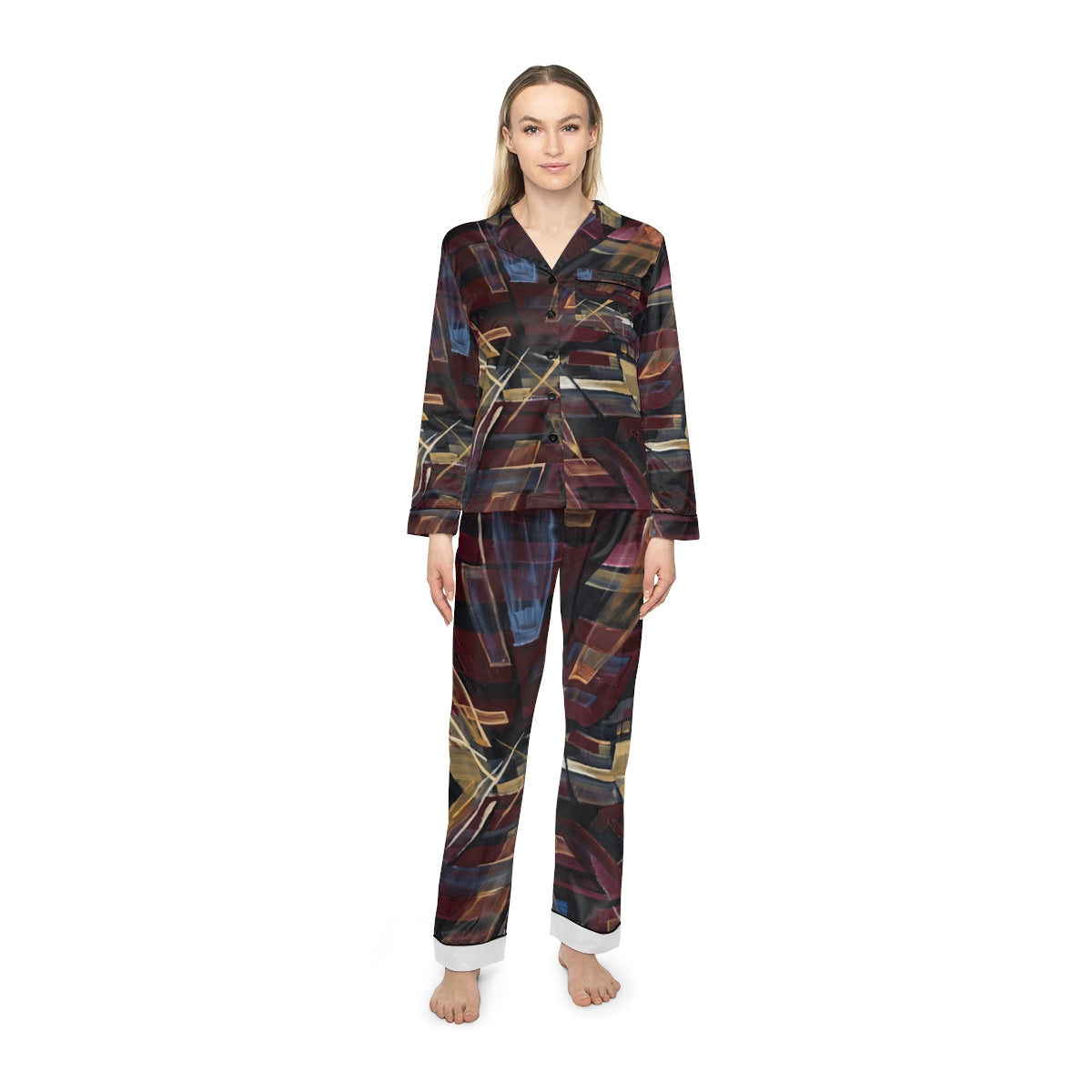 Women's Satin Pajamas - Urban Luxury | Echovira Gallery