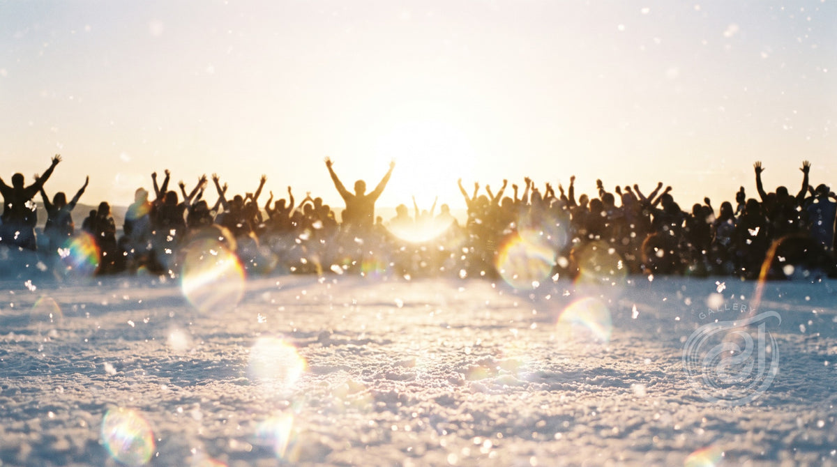 Golden Hour Crowd Art Download