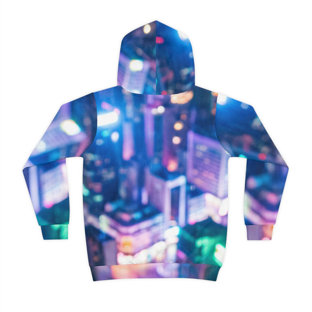 Children's Cyberpunk City Silhouette Hoodie
