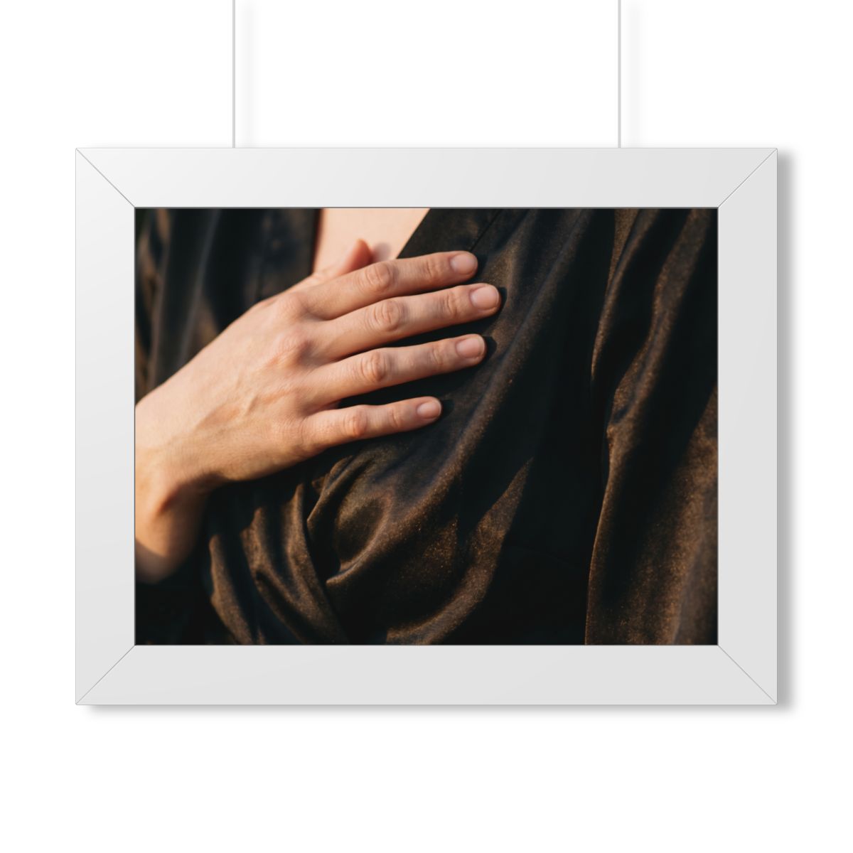 Framed Horizontal Poster - Sunset Satin — White (14×11... |...