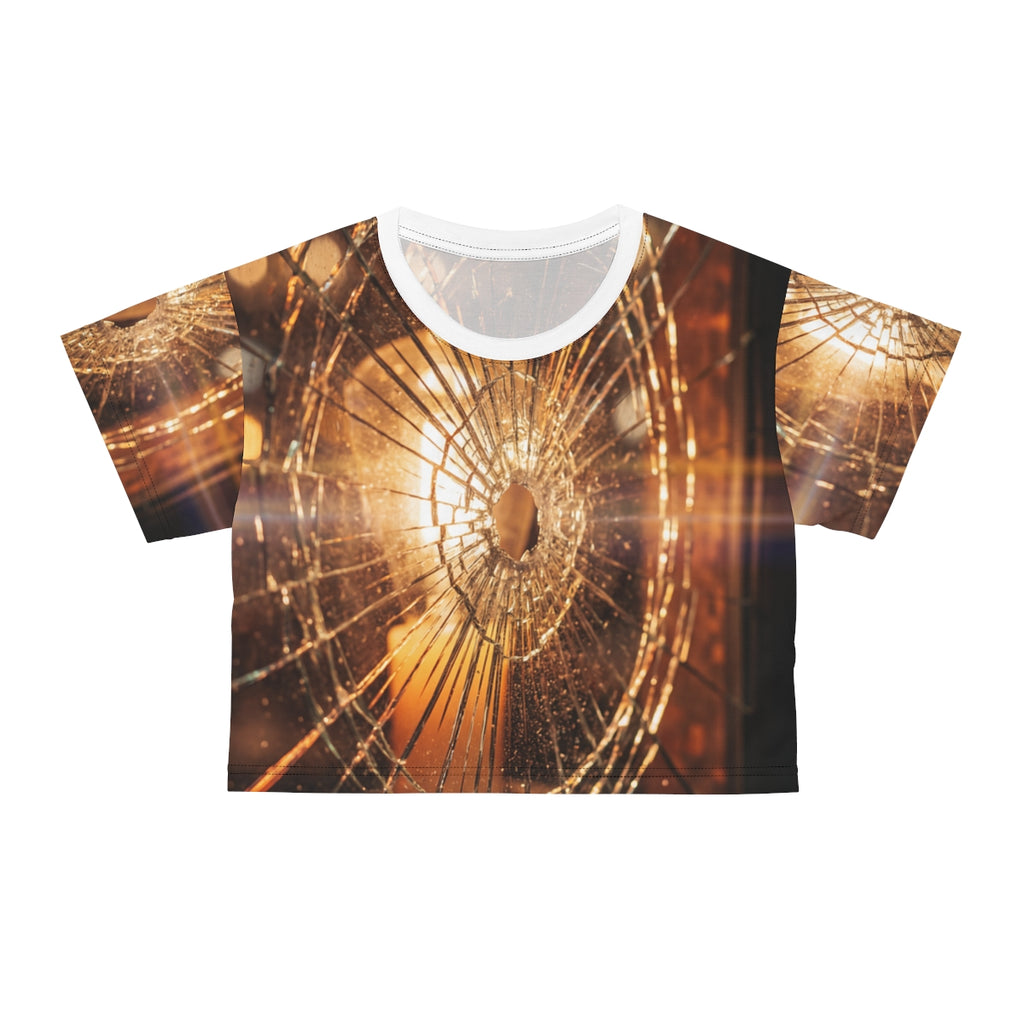 Crop Tee - Moody Amber Glow