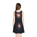 Girls' Sleeveless Sundress with Crimson Moon