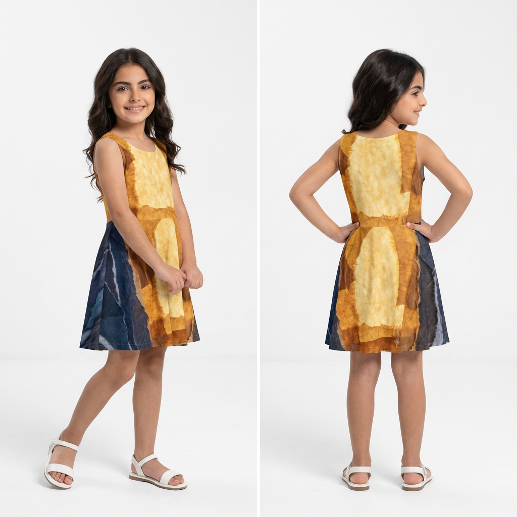 Girls' Sleeveless Sundress Luminous Portal Art