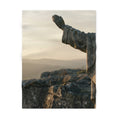 Sacred Mountain Stone Statue Fleece Baby Blanket