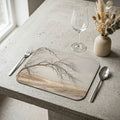 Leather Placemat - Minimalist Winter