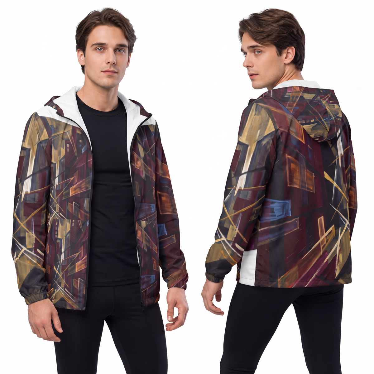 Men's Windbreaker Jacket - Urban Storm | Echovira Gallery