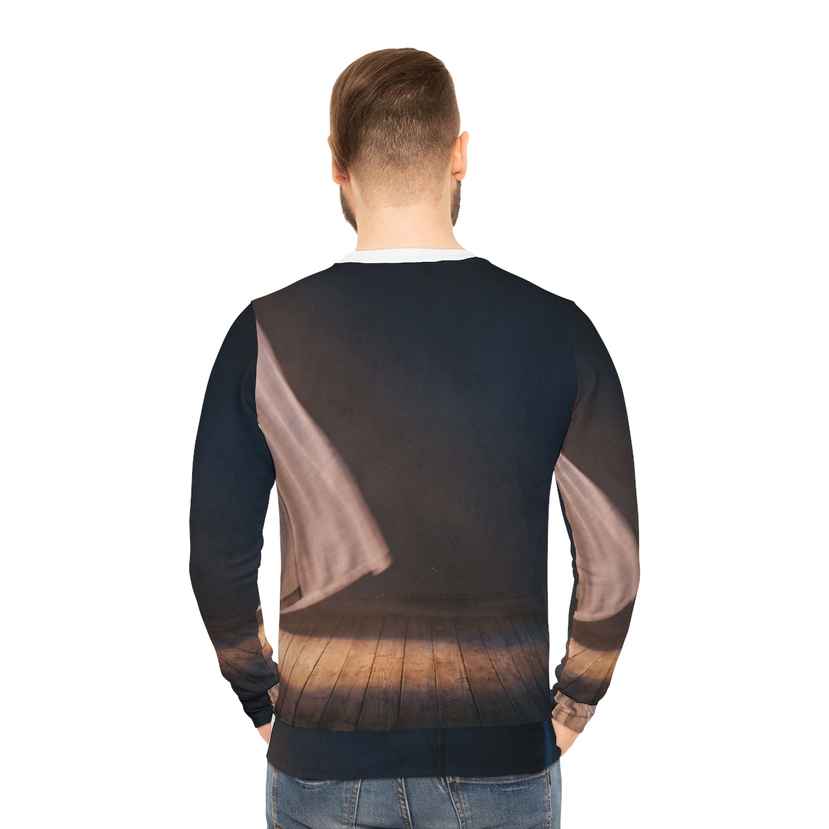 Men's Lightweight Sweatshirt - Cinematic Golden Hour Windy...