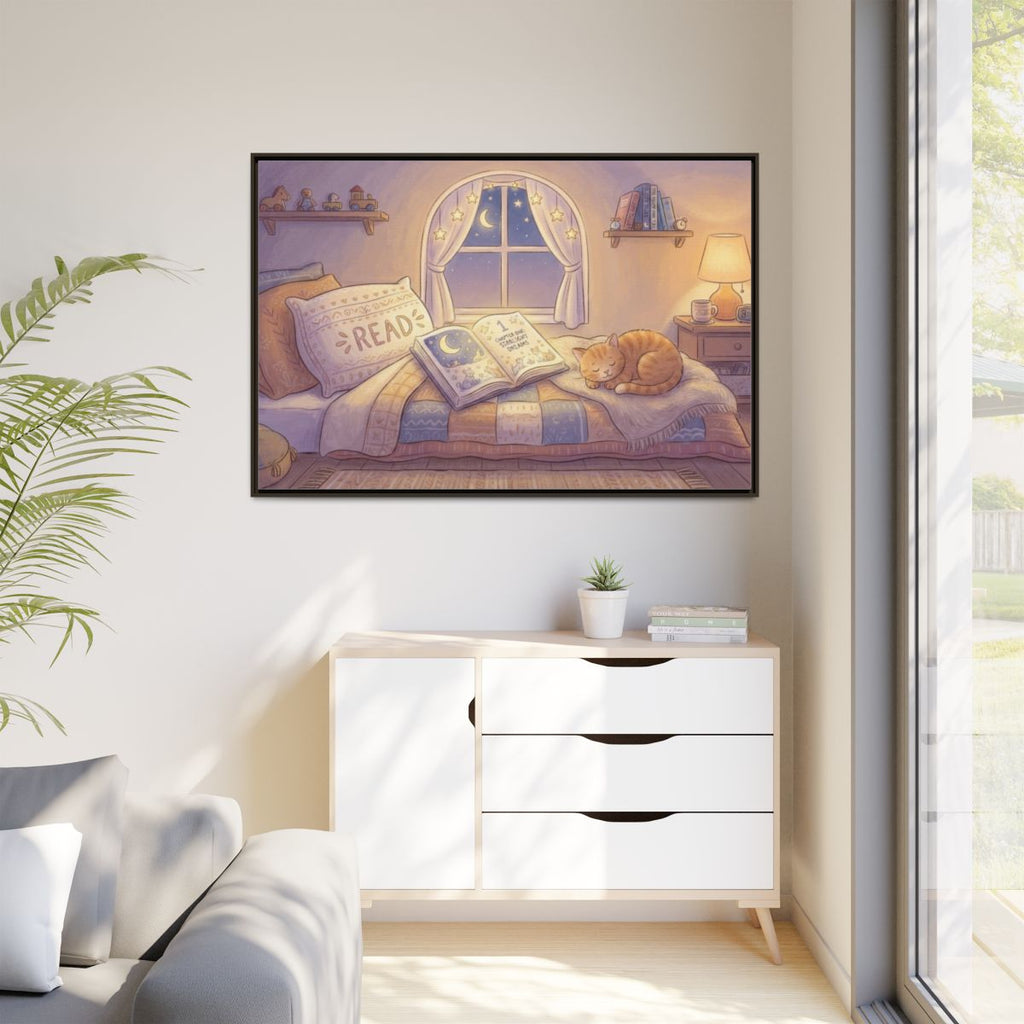 Framed Matte Canvas - Starlight Haven Slumber — Espresso /...