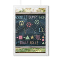 Framed Vertical Poster - Chalkboard Playground — White... |...