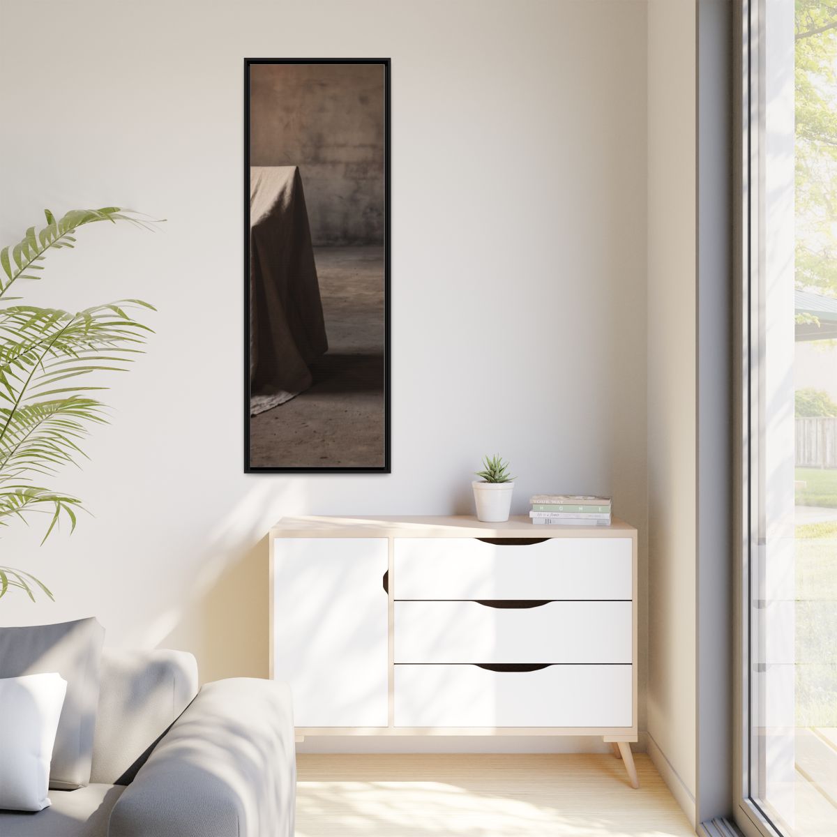 Matte Canvas, Framed - Draped Silence Still Life Art... |...