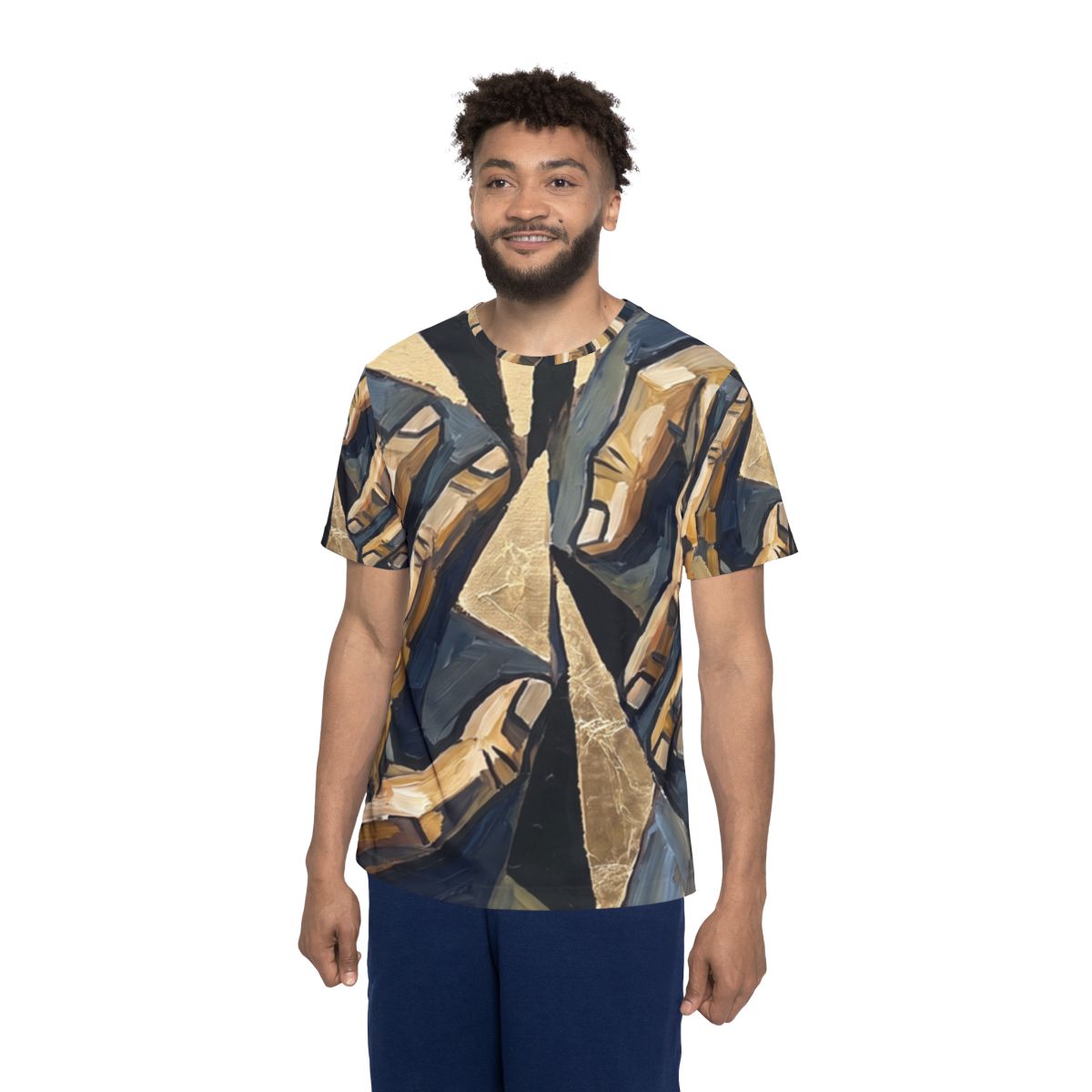 Men's Sports Jersey - Modern Cubist Hands Fine Art Print |...
