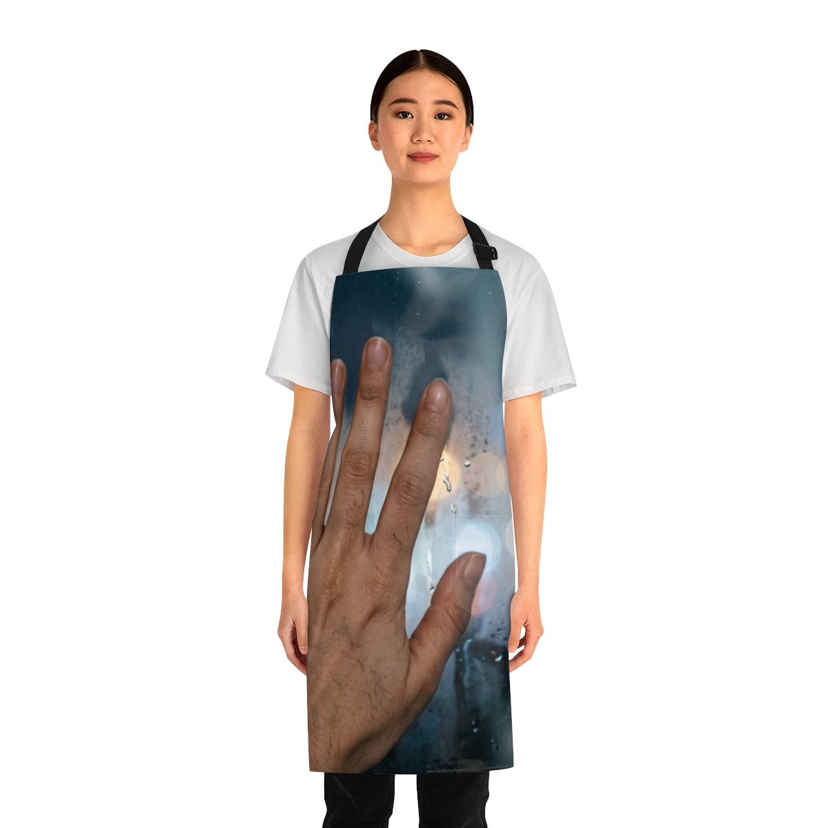 Rainy City Window Art Apron
