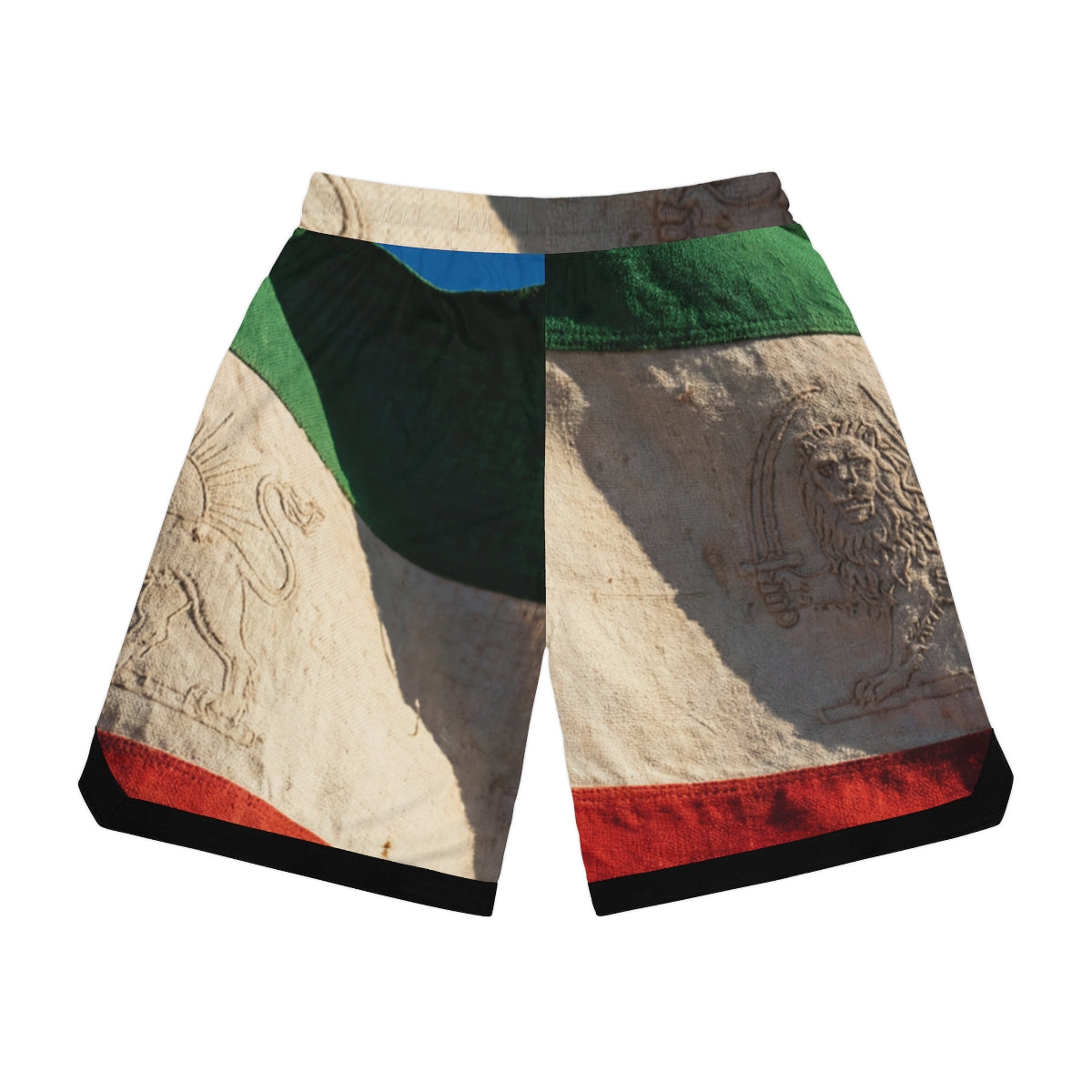 Basketball Rib Shorts - Vintage Persian Lion and Sun Flag......