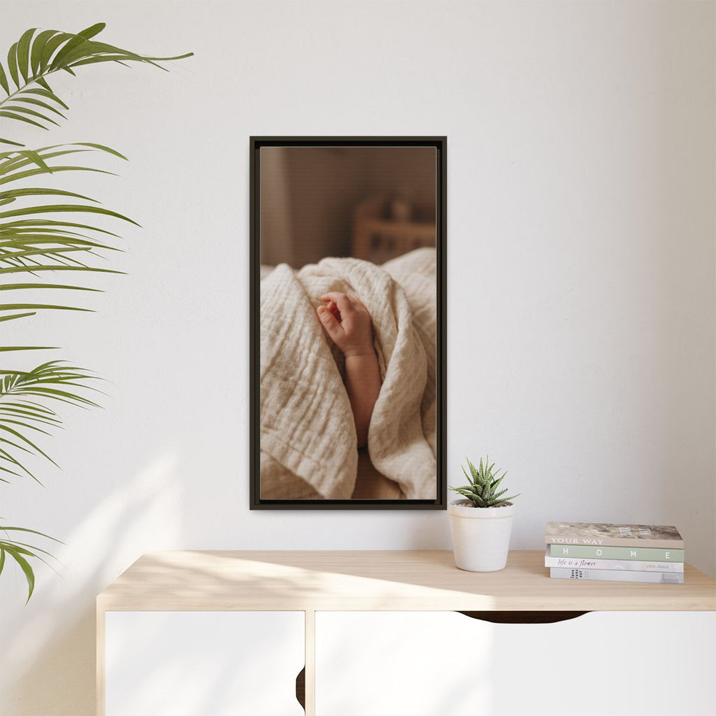 Framed Matte Canvas - Neutral Nursery — Espresso / 1.25"