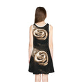 Girls' Sleeveless Sundress with Liquid Gold Swirl
