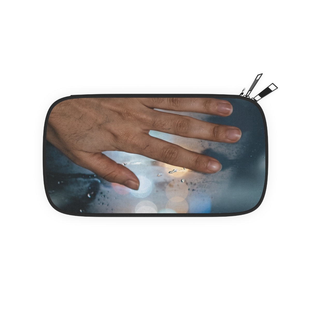 Passport Wallet with Rainy Nocturnal City Window