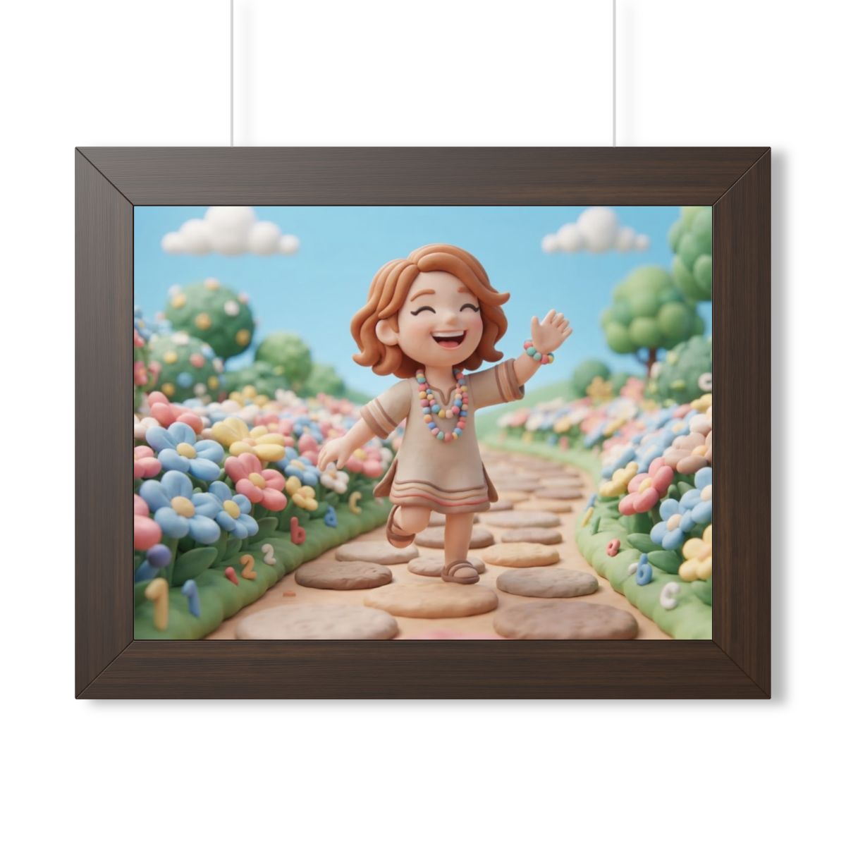 Framed Horizontal Poster - Wide Meadow — Walnut (14×11... |...
