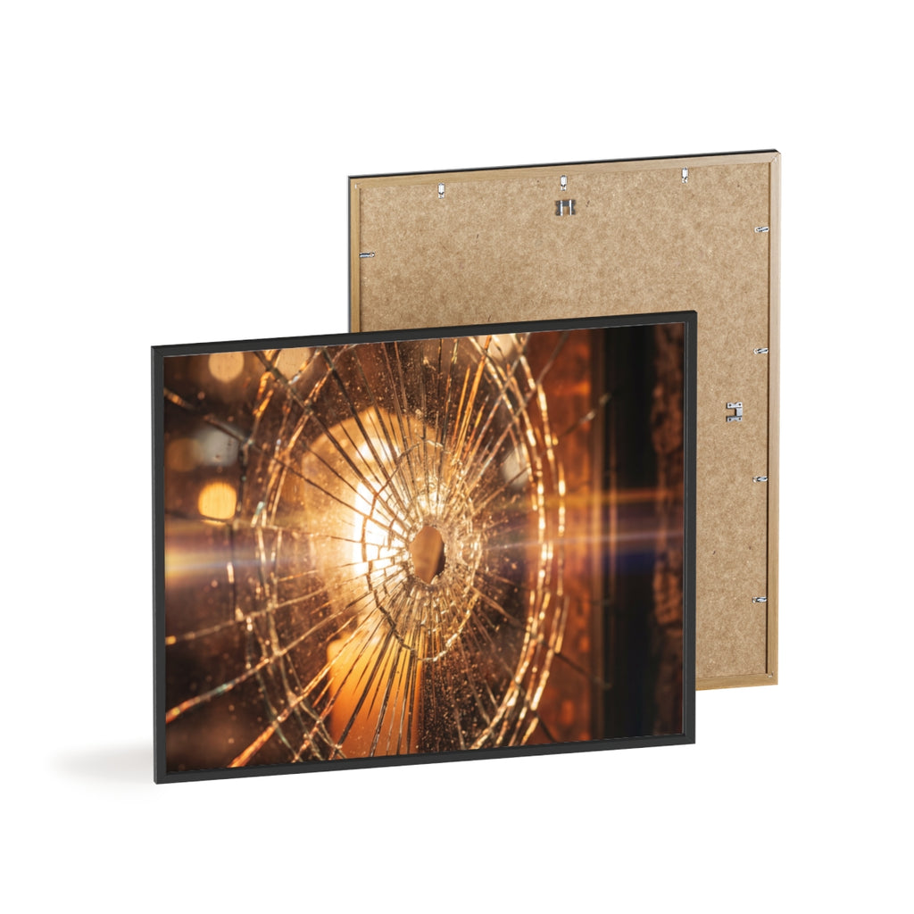 Wood Framed Poster - Cinematic Fracture — Landscape
