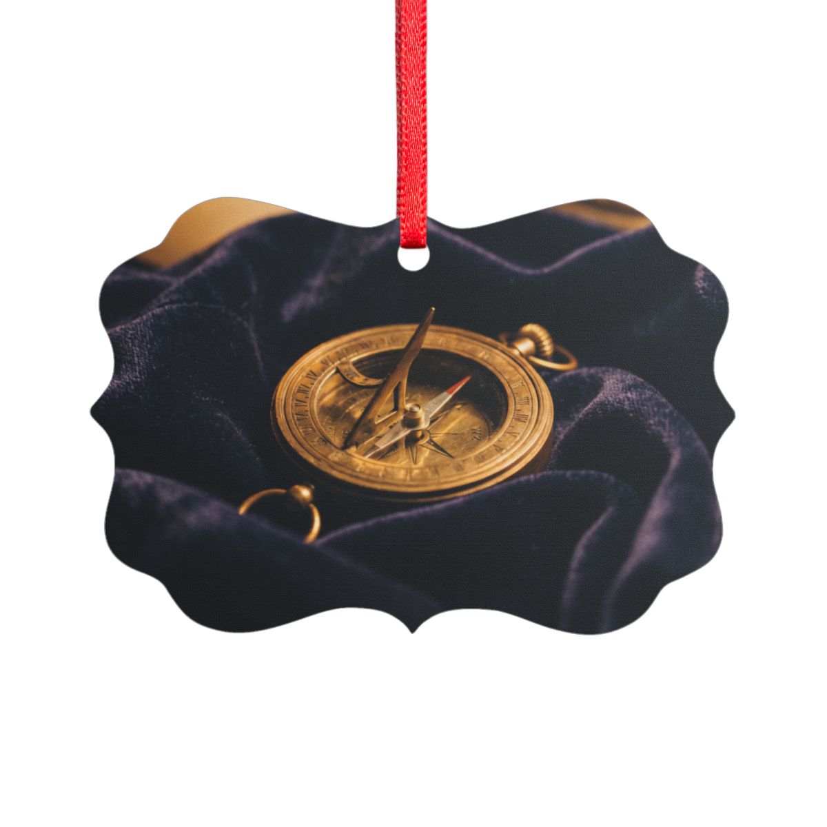 Acrylic Ornament Vintage Brass Sundial Art