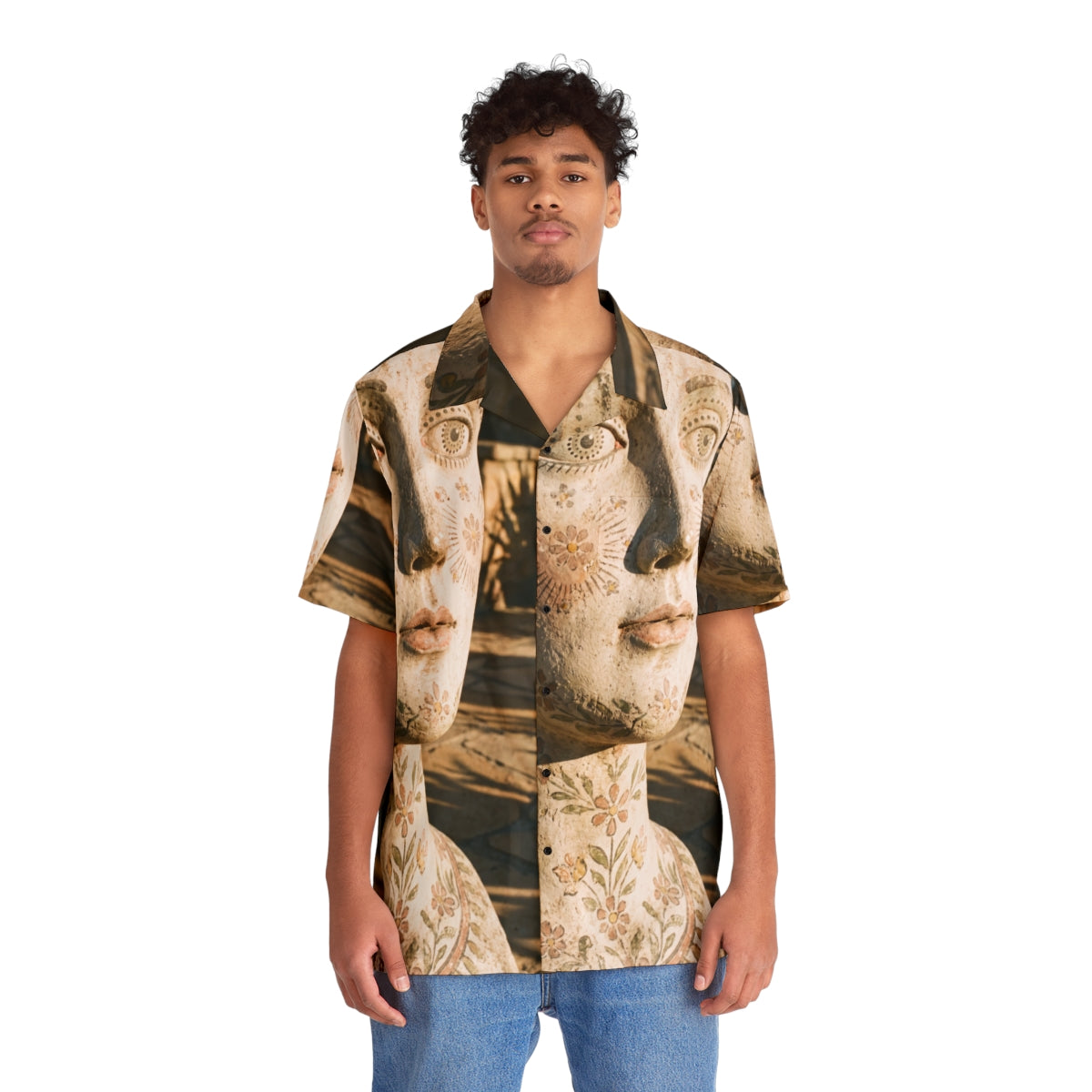 Men's Hawaiian Shirt - Terracotta Clay Bust | Echovira...