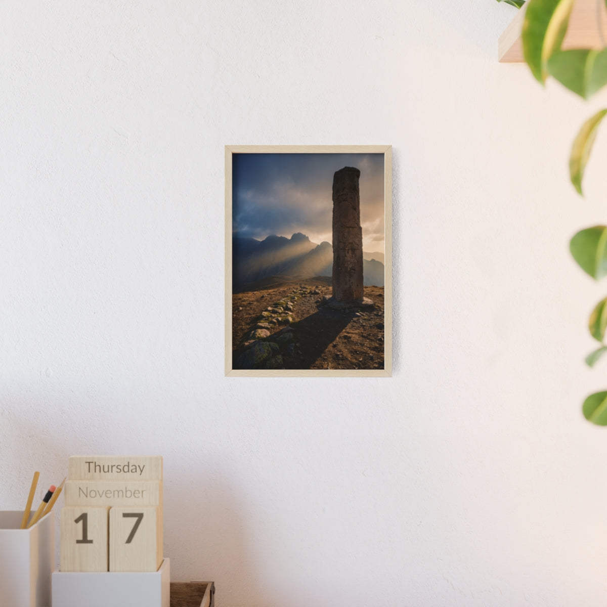 Wooden Framed Poster - Mystic Peak