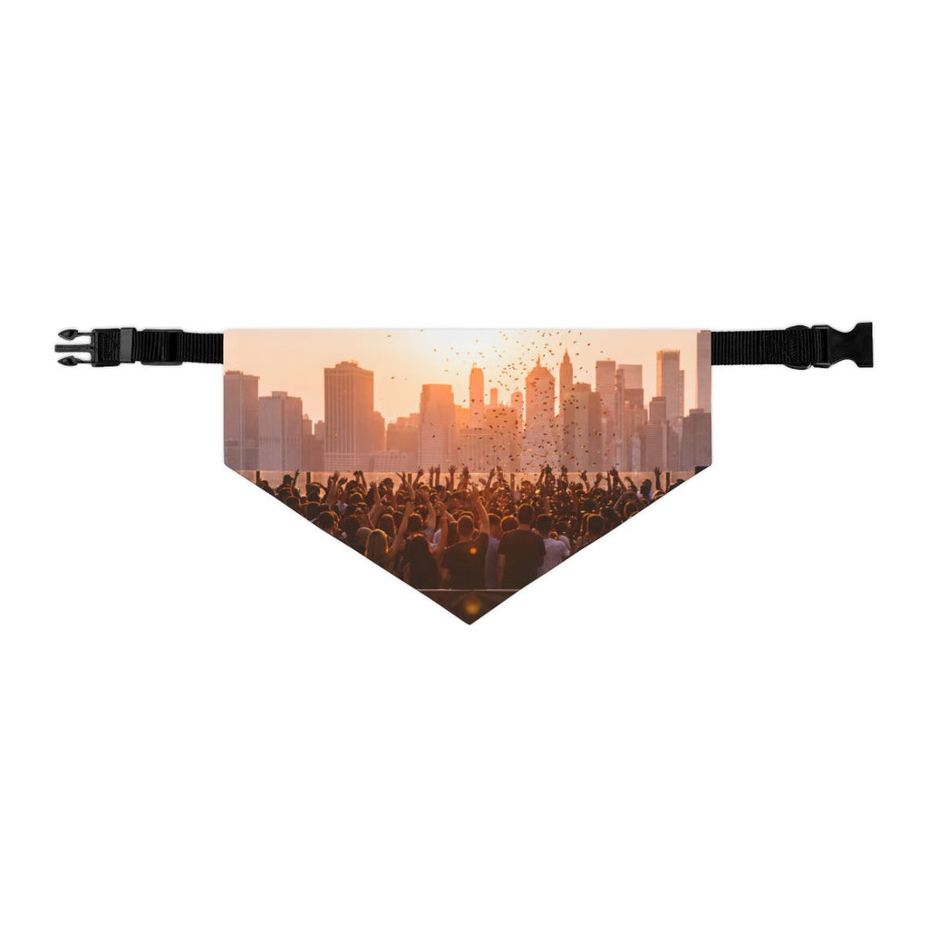 Pet Bandana Collar - City Lights | Echovira Gallery