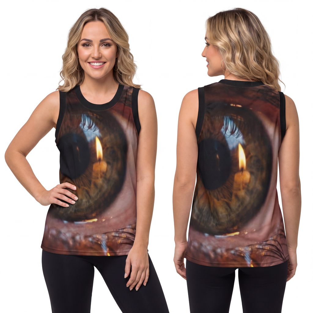 Unisex Basketball Jersey - Amber Iris Reflection Fine Art......